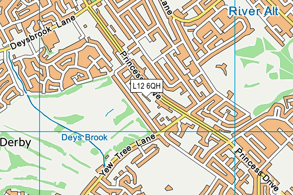 L12 6QH map - OS VectorMap District (Ordnance Survey)