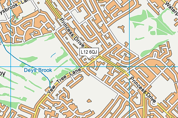 L12 6QJ map - OS VectorMap District (Ordnance Survey)