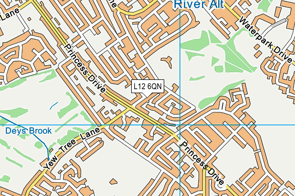 L12 6QN map - OS VectorMap District (Ordnance Survey)