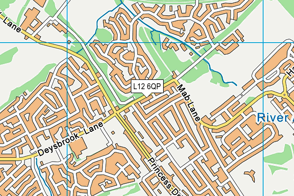 L12 6QP map - OS VectorMap District (Ordnance Survey)