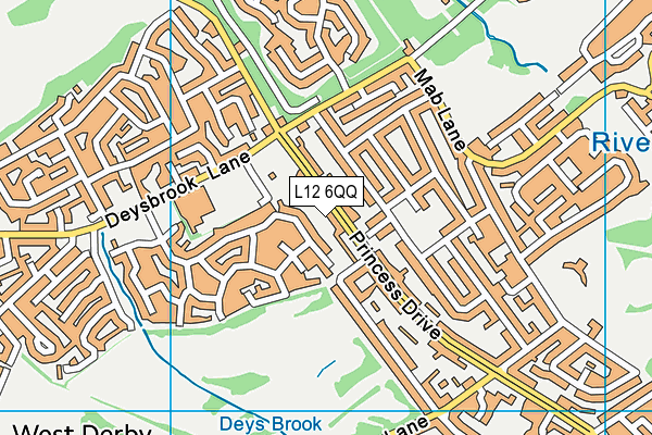 L12 6QQ map - OS VectorMap District (Ordnance Survey)
