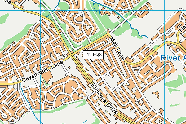 L12 6QS map - OS VectorMap District (Ordnance Survey)