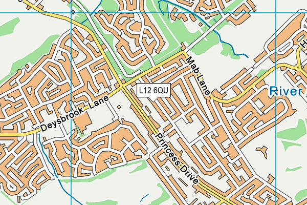 L12 6QU map - OS VectorMap District (Ordnance Survey)