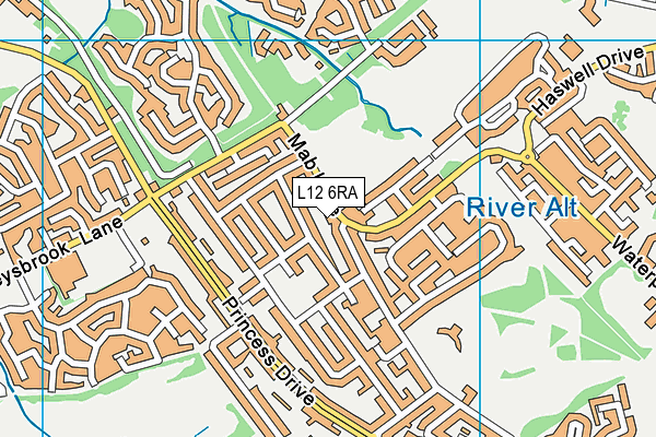 L12 6RA map - OS VectorMap District (Ordnance Survey)