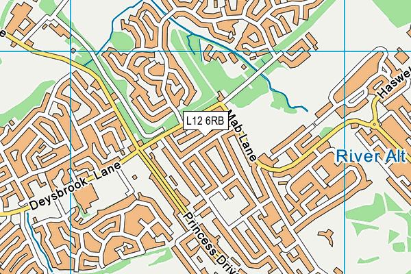 L12 6RB map - OS VectorMap District (Ordnance Survey)