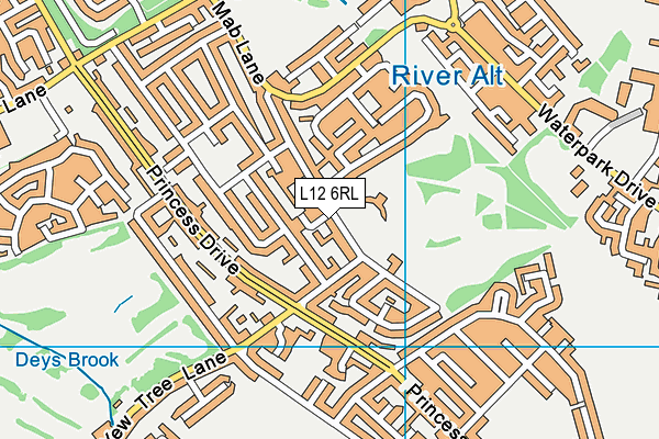 L12 6RL map - OS VectorMap District (Ordnance Survey)