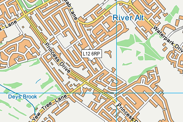 L12 6RP map - OS VectorMap District (Ordnance Survey)