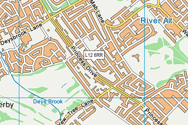 L12 6RR map - OS VectorMap District (Ordnance Survey)