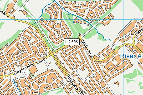 L12 6RS map - OS VectorMap District (Ordnance Survey)
