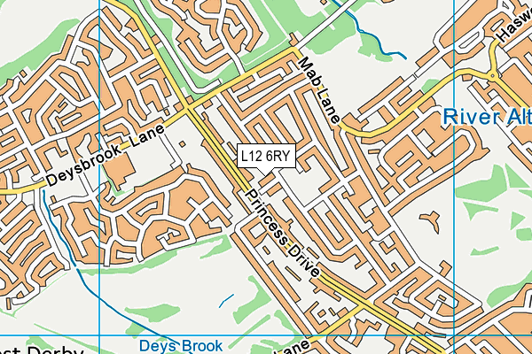 L12 6RY map - OS VectorMap District (Ordnance Survey)