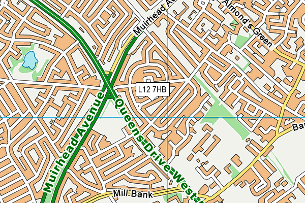 L12 7HB map - OS VectorMap District (Ordnance Survey)