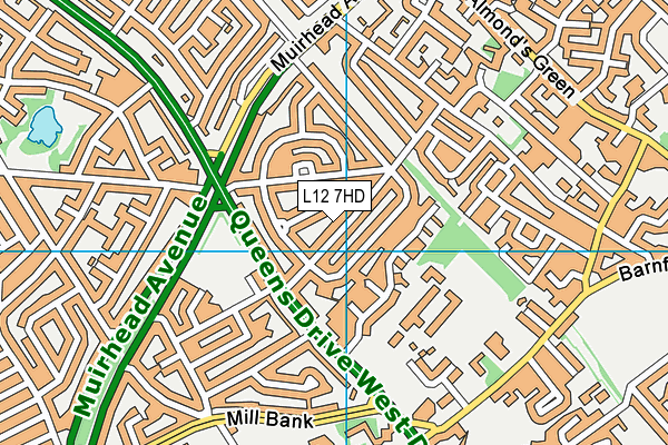 L12 7HD map - OS VectorMap District (Ordnance Survey)