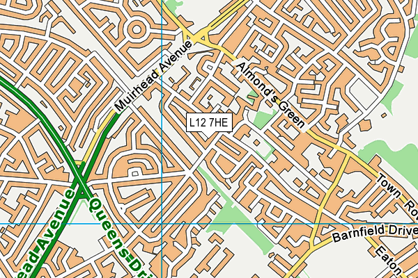 L12 7HE map - OS VectorMap District (Ordnance Survey)