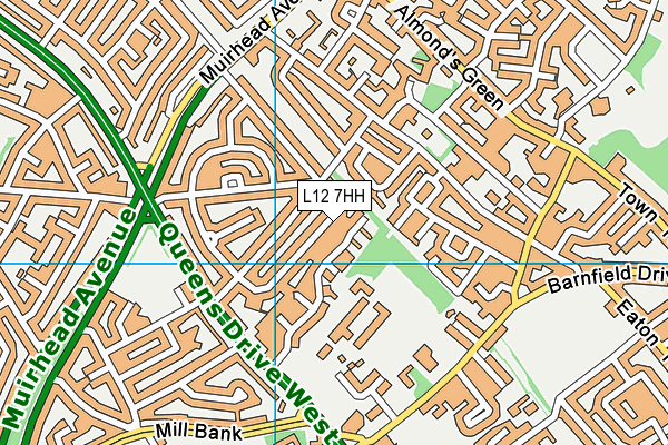 L12 7HH map - OS VectorMap District (Ordnance Survey)