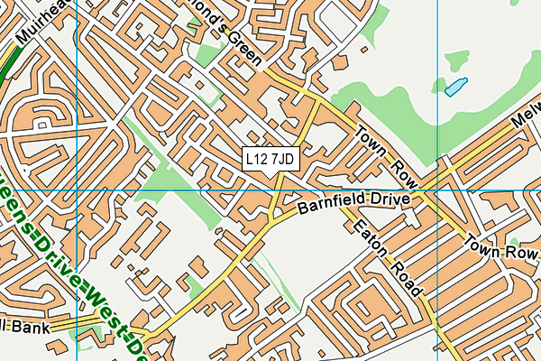 L12 7JD map - OS VectorMap District (Ordnance Survey)