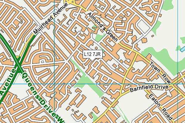 L12 7JR map - OS VectorMap District (Ordnance Survey)