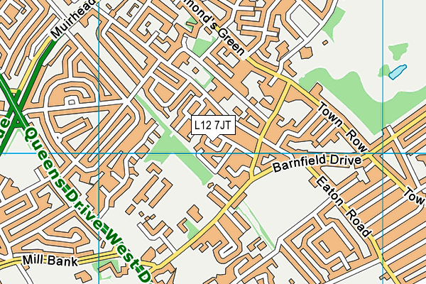 L12 7JT map - OS VectorMap District (Ordnance Survey)