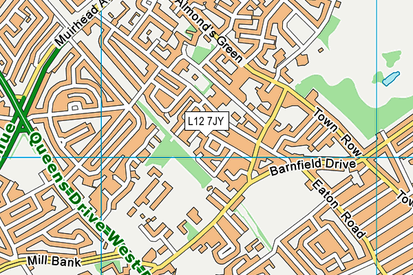 L12 7JY map - OS VectorMap District (Ordnance Survey)