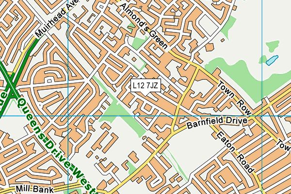 L12 7JZ map - OS VectorMap District (Ordnance Survey)