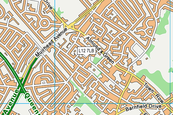 L12 7LB map - OS VectorMap District (Ordnance Survey)