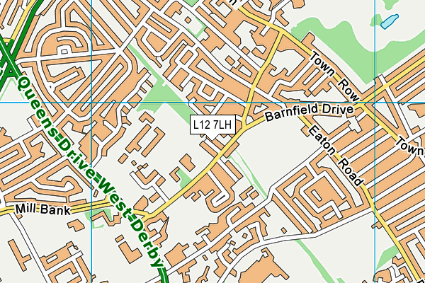 L12 7LH map - OS VectorMap District (Ordnance Survey)
