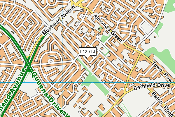 L12 7LJ map - OS VectorMap District (Ordnance Survey)