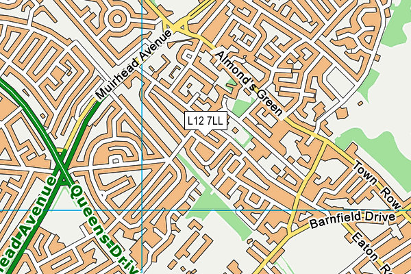 L12 7LL map - OS VectorMap District (Ordnance Survey)