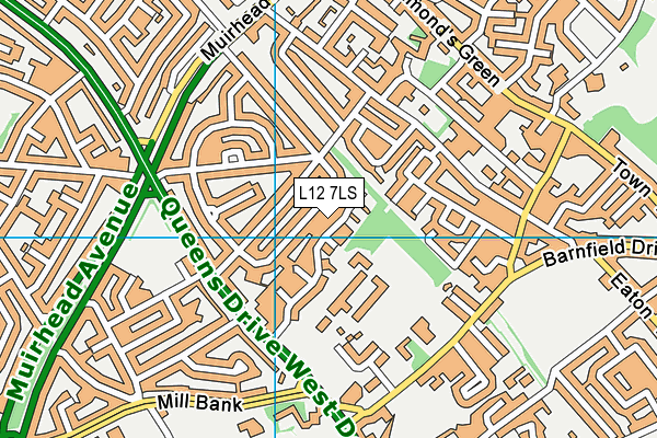L12 7LS map - OS VectorMap District (Ordnance Survey)