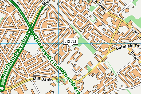 L12 7LT map - OS VectorMap District (Ordnance Survey)