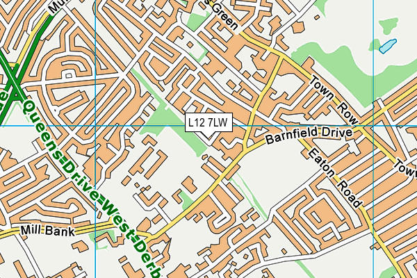 L12 7LW map - OS VectorMap District (Ordnance Survey)