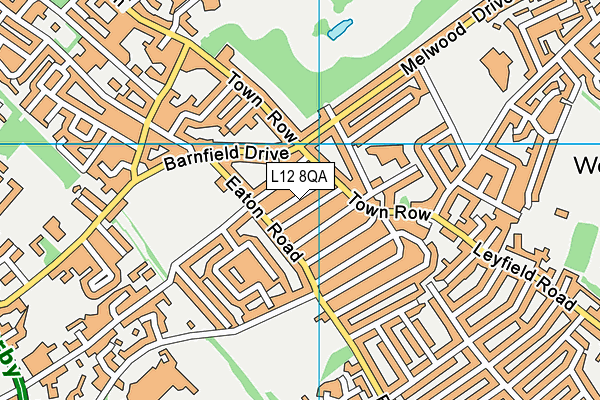 L12 8QA map - OS VectorMap District (Ordnance Survey)