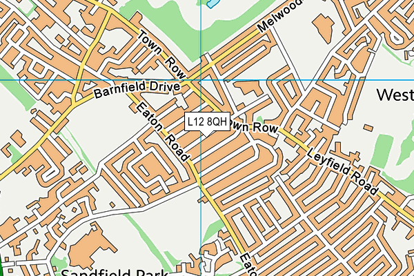L12 8QH map - OS VectorMap District (Ordnance Survey)