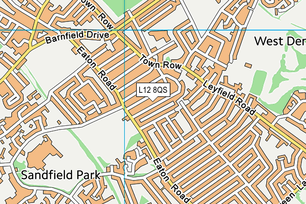 L12 8QS map - OS VectorMap District (Ordnance Survey)