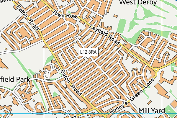 L12 8RA map - OS VectorMap District (Ordnance Survey)