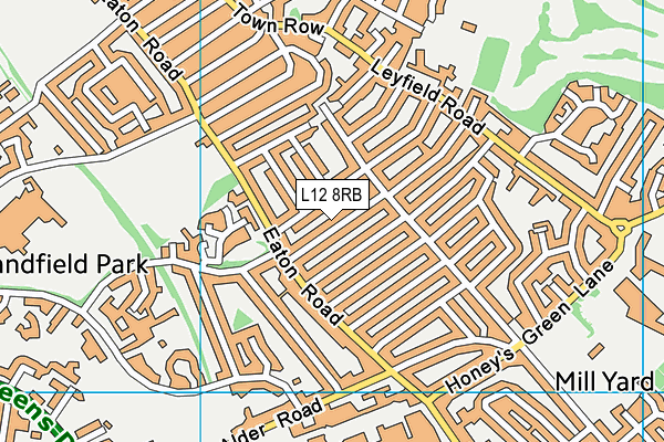 L12 8RB map - OS VectorMap District (Ordnance Survey)