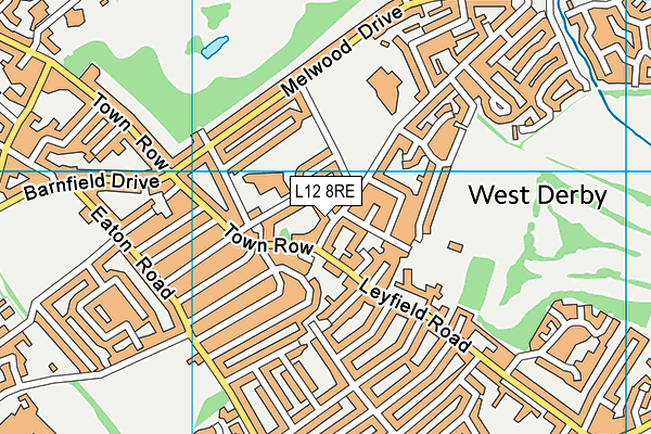 L12 8RE map - OS VectorMap District (Ordnance Survey)