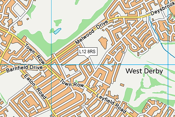 L12 8RS map - OS VectorMap District (Ordnance Survey)