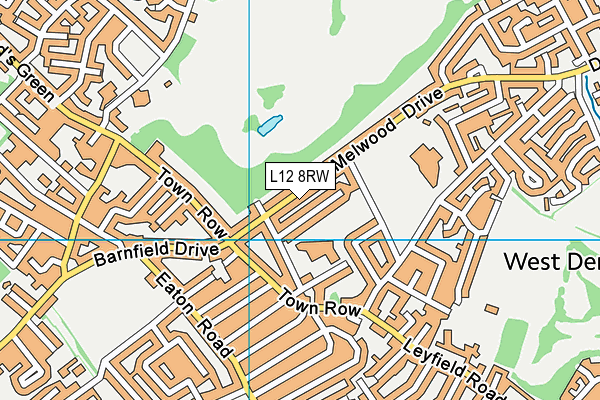 L12 8RW map - OS VectorMap District (Ordnance Survey)