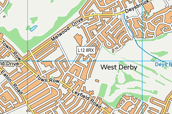 L12 8RX map - OS VectorMap District (Ordnance Survey)