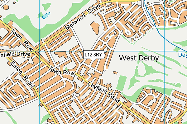 L12 8RY map - OS VectorMap District (Ordnance Survey)
