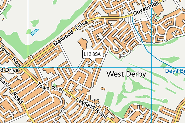 L12 8SA map - OS VectorMap District (Ordnance Survey)