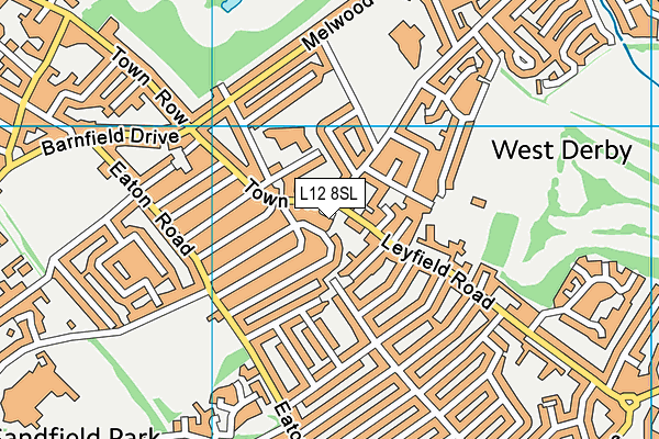L12 8SL map - OS VectorMap District (Ordnance Survey)