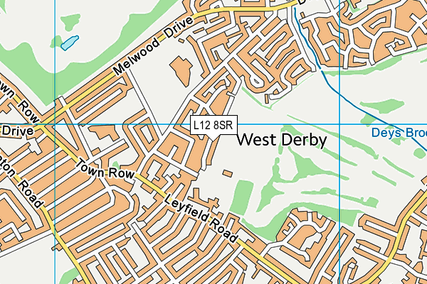 L12 8SR map - OS VectorMap District (Ordnance Survey)