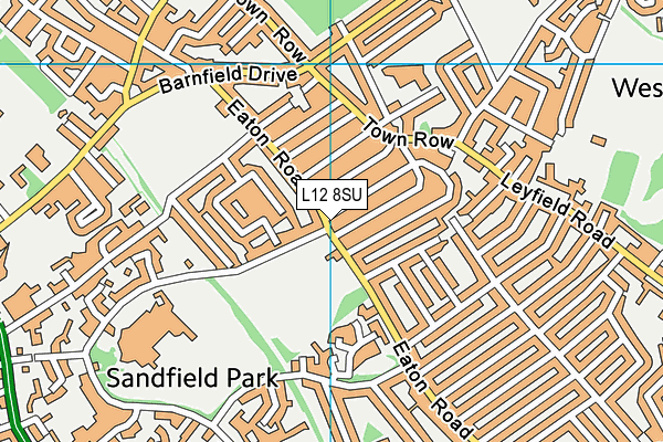 L12 8SU map - OS VectorMap District (Ordnance Survey)
