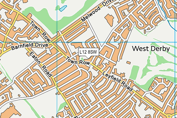 L12 8SW map - OS VectorMap District (Ordnance Survey)
