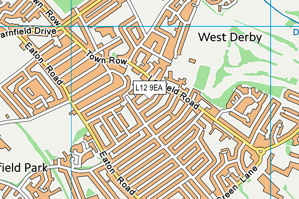 L12 9EA map - OS VectorMap District (Ordnance Survey)
