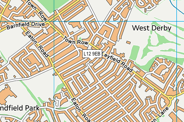 L12 9EB map - OS VectorMap District (Ordnance Survey)