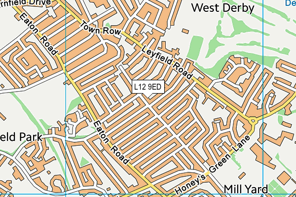 L12 9ED map - OS VectorMap District (Ordnance Survey)