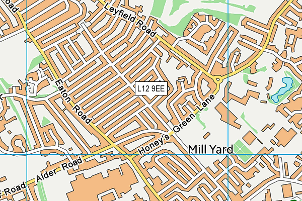 L12 9EE map - OS VectorMap District (Ordnance Survey)