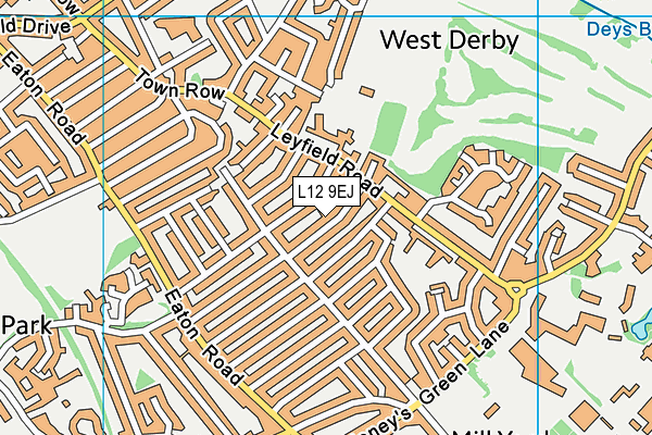 L12 9EJ map - OS VectorMap District (Ordnance Survey)